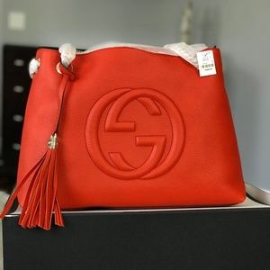 Gucci Soho Tabasco Leather Tote Bag